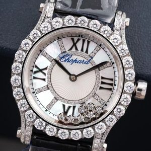 Audemars Piguet HAPPYDIAMONDS Ladies' Super Clone Watch on Alligator Leather 1130868923 - front view
