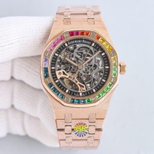 Audemars Piguet Royal Oak Men's 41mm Frosted Gold Skeleton Super Clone 1087896847