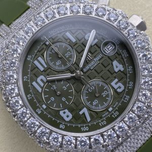 Audemars Piguet Men's 42mm Full Diamond Quartz Watch - Premium Replica 1123207412 - side view