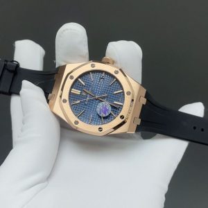 Audemars Piguet Royal Oak 1:1 Super Clone in Rose Gold & Blue Dial 1142336701 - side view | Audemars Piguet