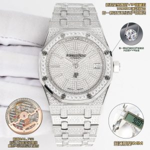 Audemars Piguet Royal Oak 16202BC Super Clone Men's Diamond Watch 1132587248 - side view | Audemars Piguet