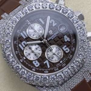 Audemars Piguet Full Diamond 42mm Quartz Super Clone Watch for Men 1123207410 - side view | Audemars Piguet