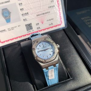Audemars Piguet Royal Oak 67601 Diamond Ladies Super Clone Watch 1130045285 - interior view | Audemars Piguet
