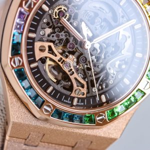 Audemars Piguet Royal Oak Men's 41mm Frosted Gold Skeleton Super Clone 1087896847