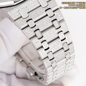 Audemars Piguet Royal Oak 16202BC Super Clone Men's Diamond Watch 1132587248 - detailed view | Audemars Piguet